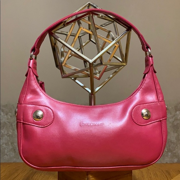 Longchamp Handbags - LONGCHAMP Vintage Bubblegum Pink Hobo